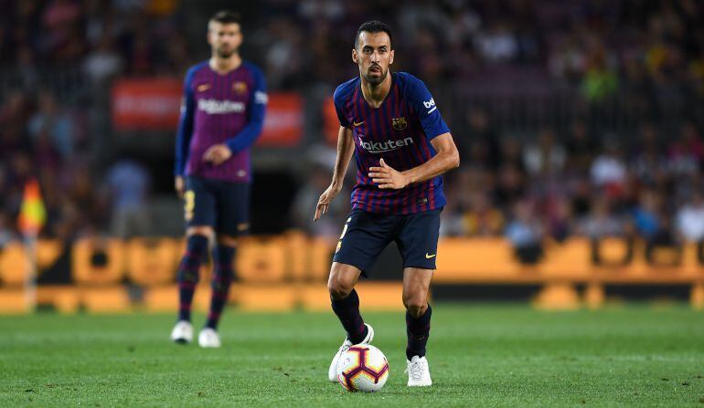 Sergio Busquets, en un partido del Barcelona.