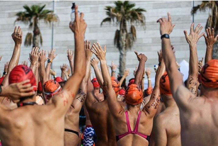 Momentos antes de la salida de la Travesía de La Cantera