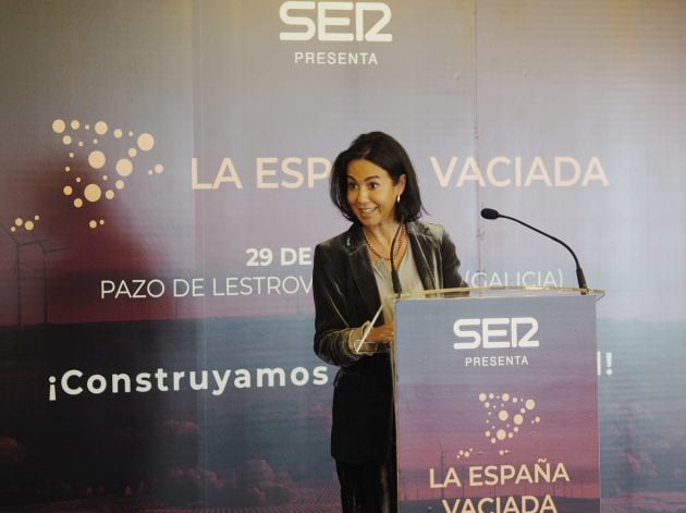 Isabel Pardo de Vera, durante su discurso