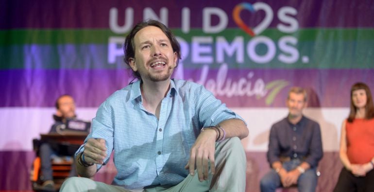 Pablo Iglesias, durante un acto electoral. 