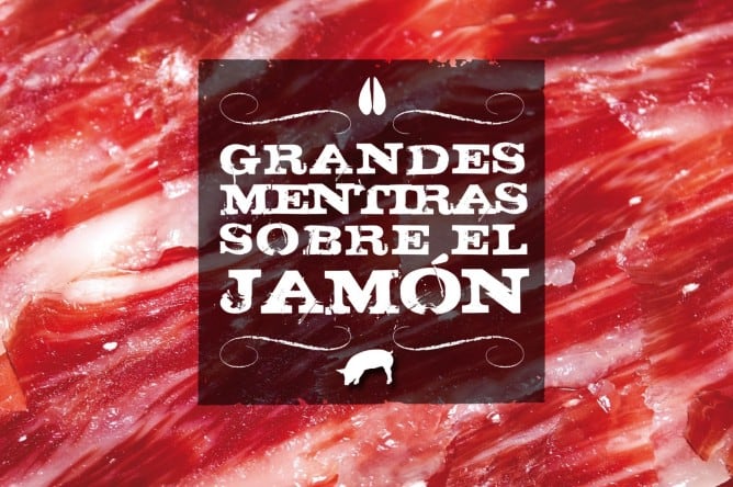 Imagen de portada de &#039;Grandes mentiras sobre el jamón&#039;, de Enrique Tomás (Lunwerg, 2013).