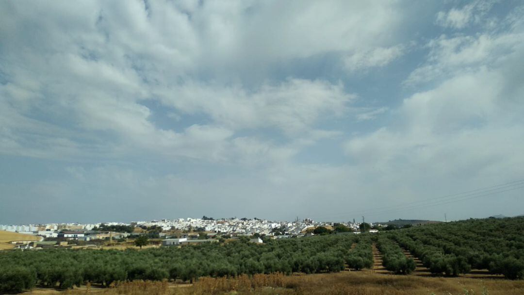 Panorámica de Puente Genil próxima al cauce del río 