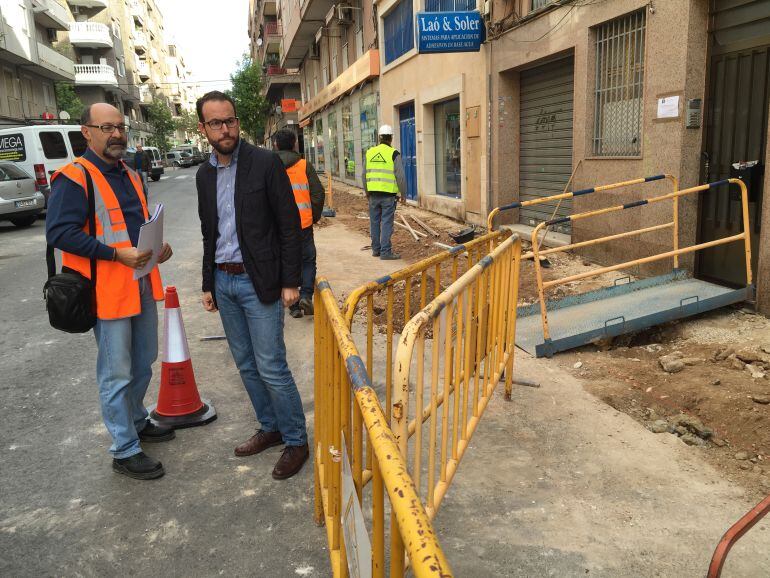 El concejal de Mantenimiento ha visitado hoy las obras que se están haciendo