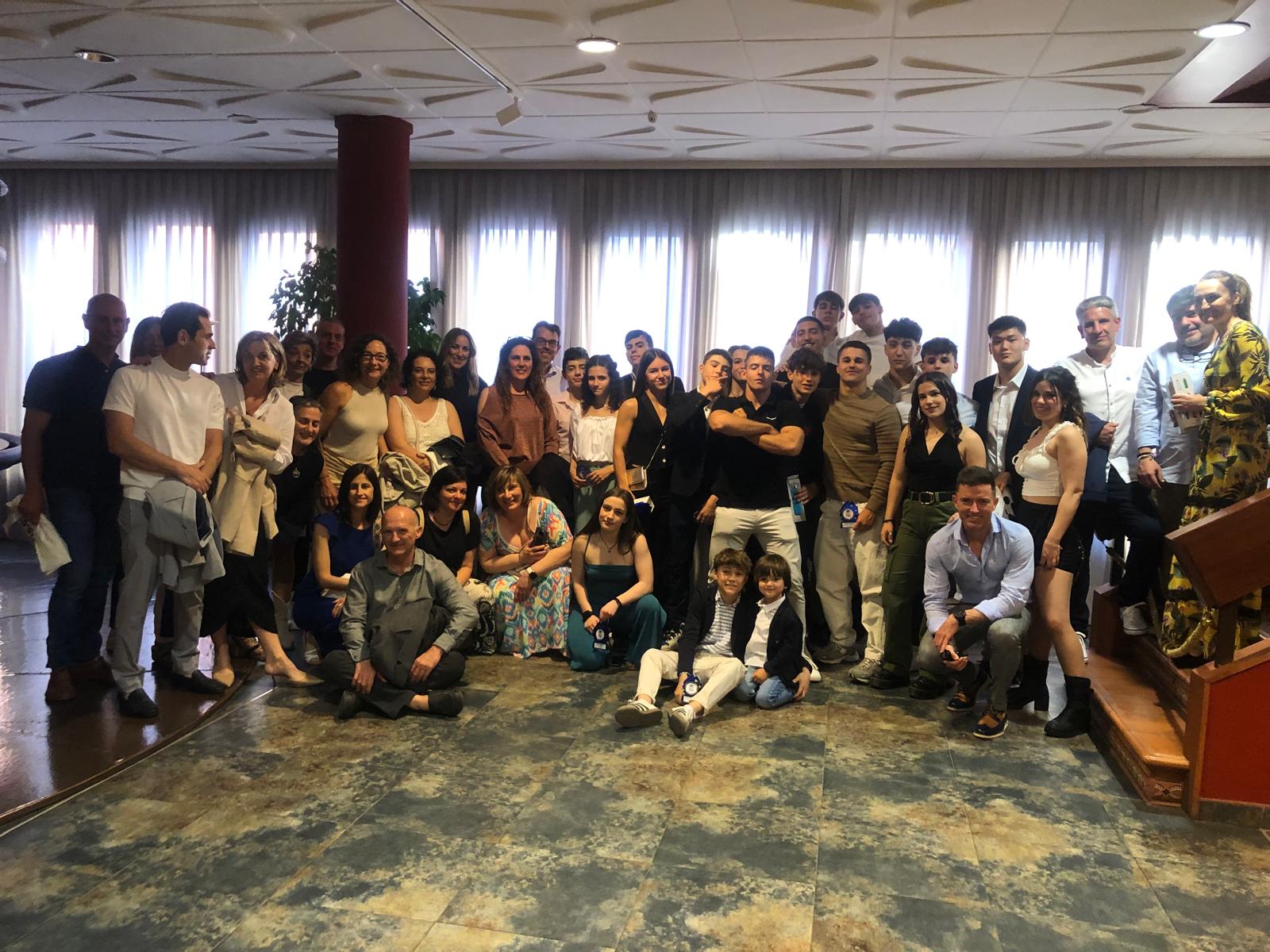 Deportistas del Club Ibón en la Gala del Judo Aragonés