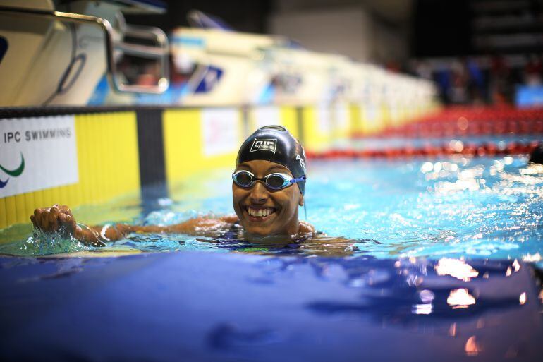 Teresa Perales, durante un entrenamiento