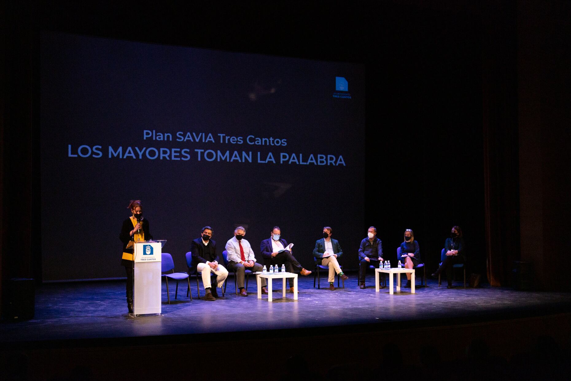 Momento del acto de presentación del Plan SAVIA que recoge más de 100 acciones para los mayores de Tres Cantos