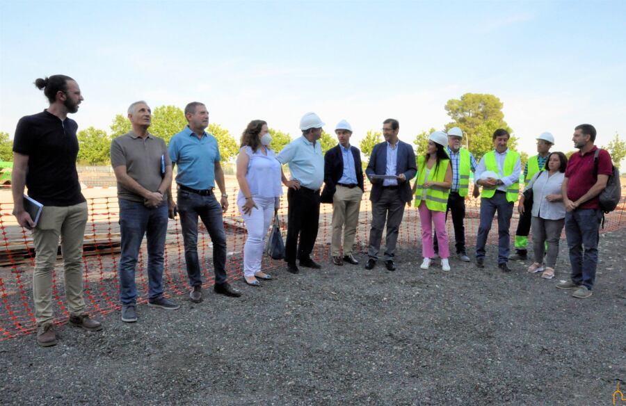 Jose Manuel Caballero visita las obras de la tercera fase del Pabellón Ferial de Ciudad Real