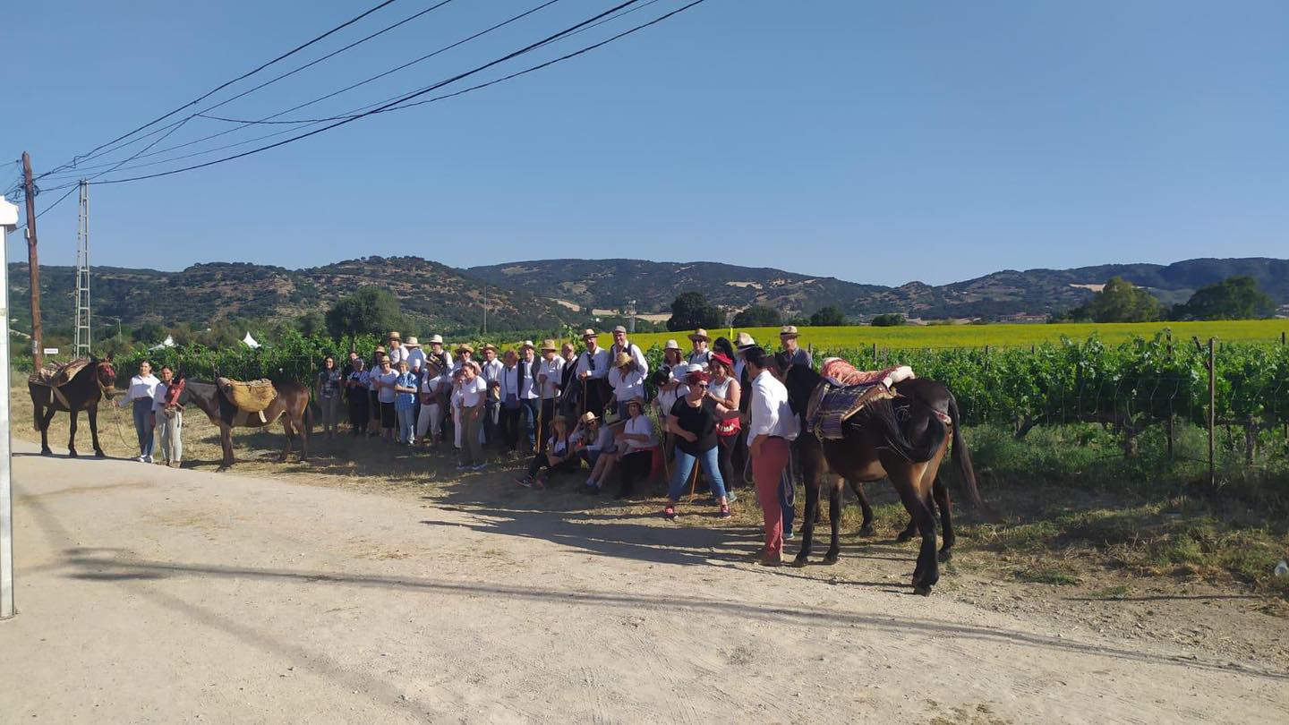 Vecinos de la pedanía rondeña durante la celebración de sus fiestas el pasado 3 de junio