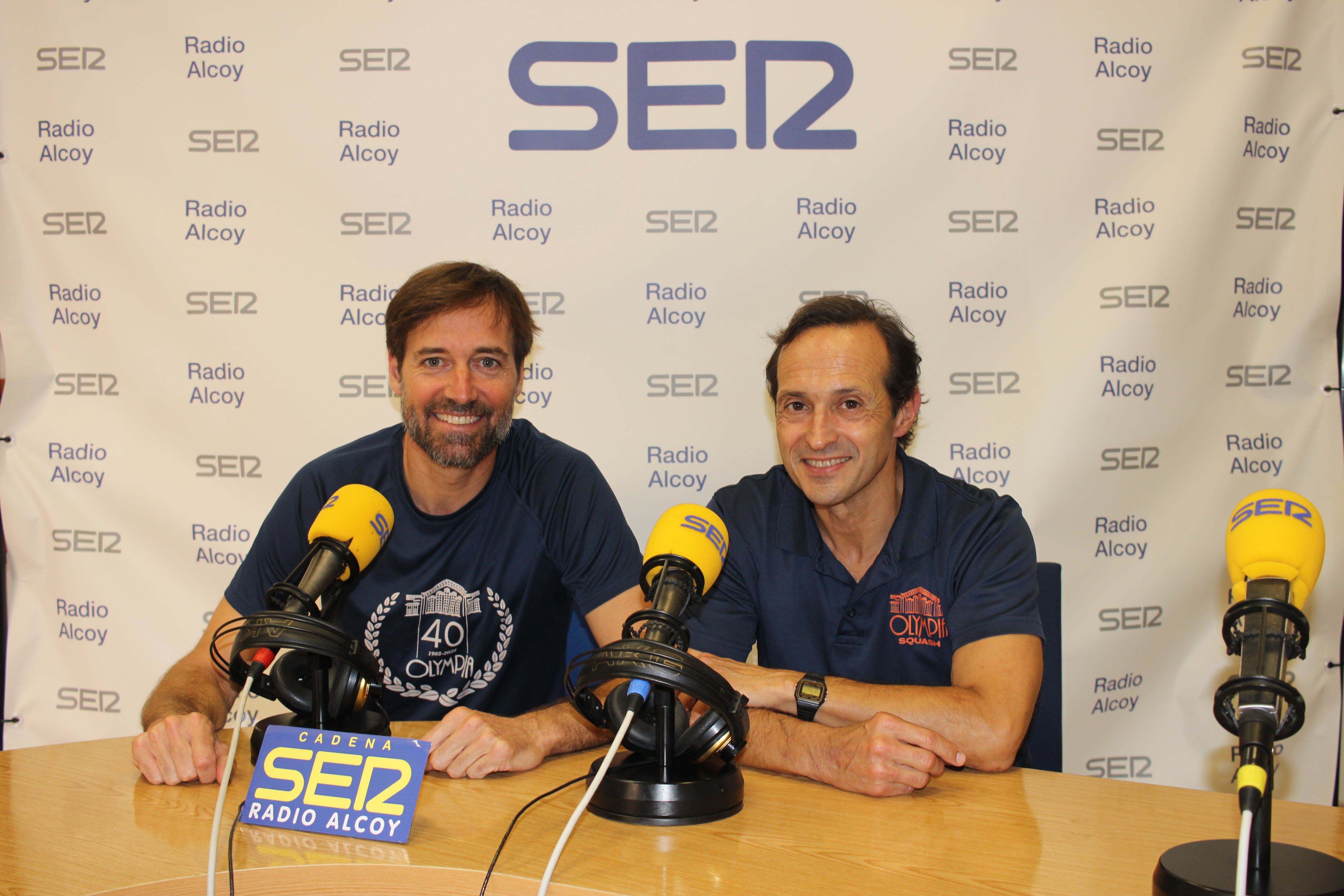 Julio Latorre y Pablo de Grado del club Squash Olympia Alcoy