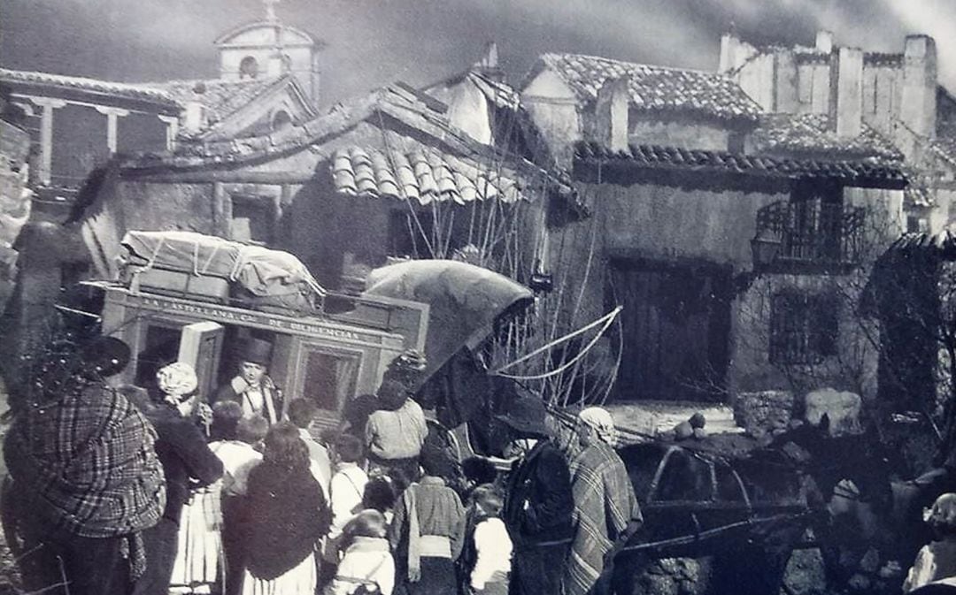 Rodaje de la película &#039;El Clavo&#039; de 1944 en el entorno del convento de Carmelitas en Cuenca.