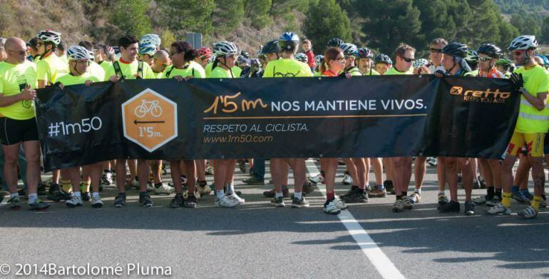 Ciclistes a la Primera Marxa Reivindicativa Valerio Bondesio