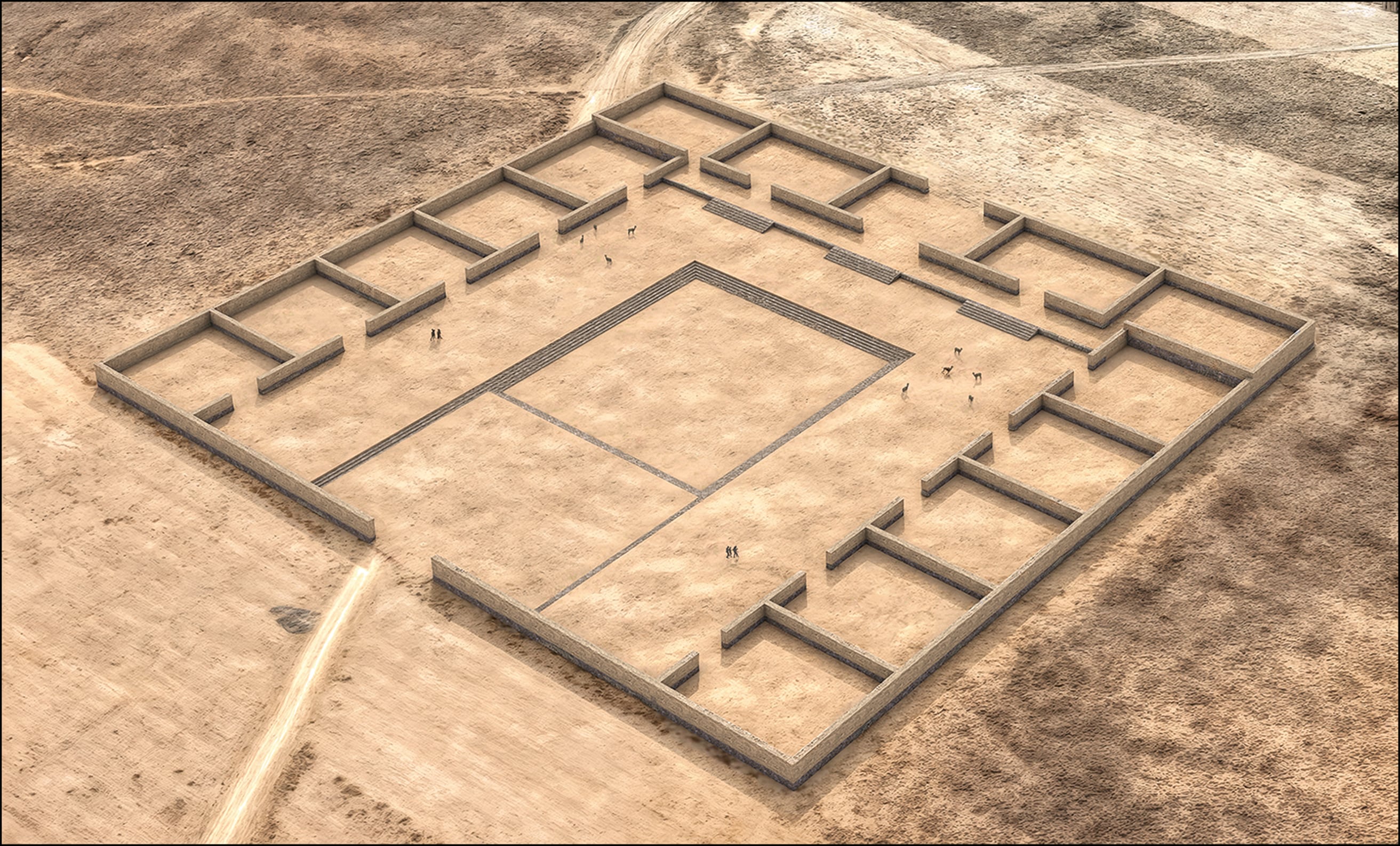 Reconstrucción del templo de los Tiwanaku.