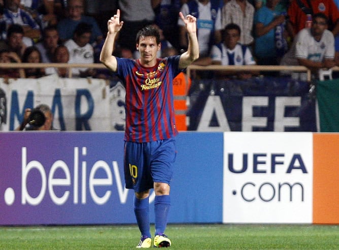 Messi celebra un gol