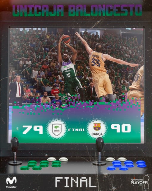 El Unicaja perdió ante el Barça en el tercer partido de semifinales disputado en un abarrotado Martín Carpena de Málaga