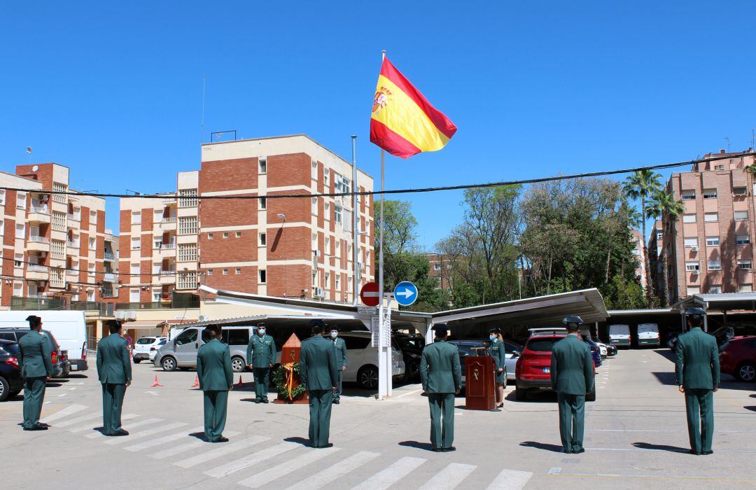 Imagen del acto en Murcia del 176º aniversario de la Guardia Civil