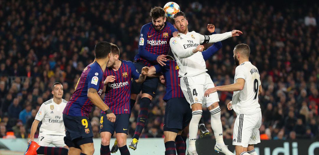 Gerard Piqué, durante el partido del Camp Nou