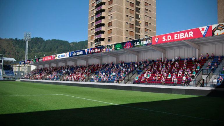 Así quedará la tribuna norte de Ipurua