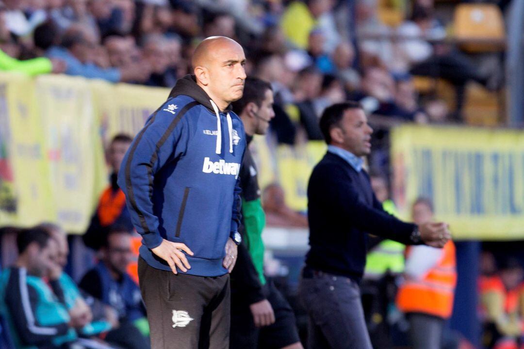 Abelardo, durante el último partido jugado en La Cerámica.