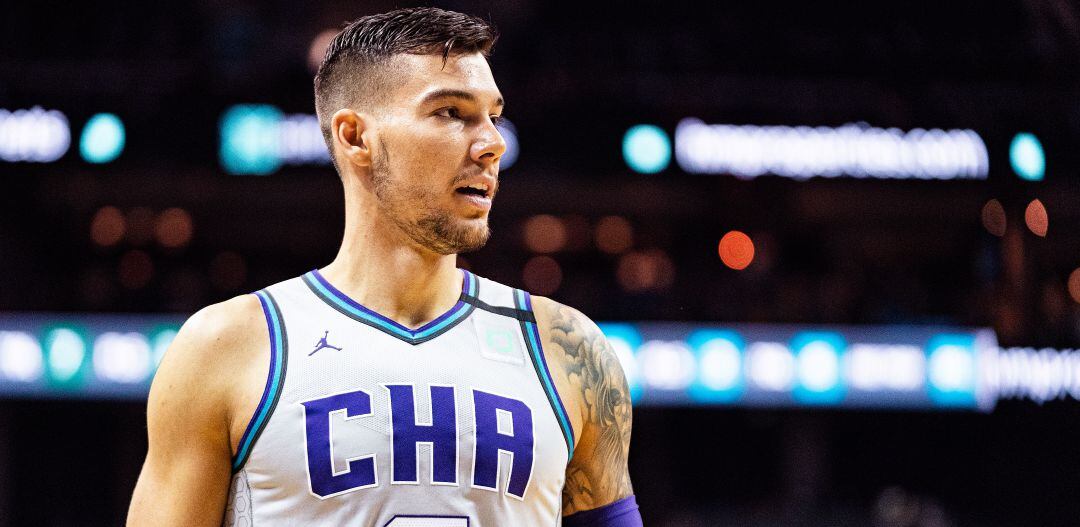 Willy Hernángomez, durante un partido de los Charlotte Hornets de la presente temporada