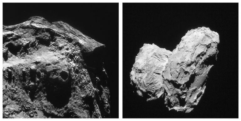 Para celebrar el primer aniversario de Rosetta, la Agencia Espacial Europea (ESA) ha difundido una imagen inédita del cometa, el 67P, que ha &quot;capturado&quot; esta nave espacial.