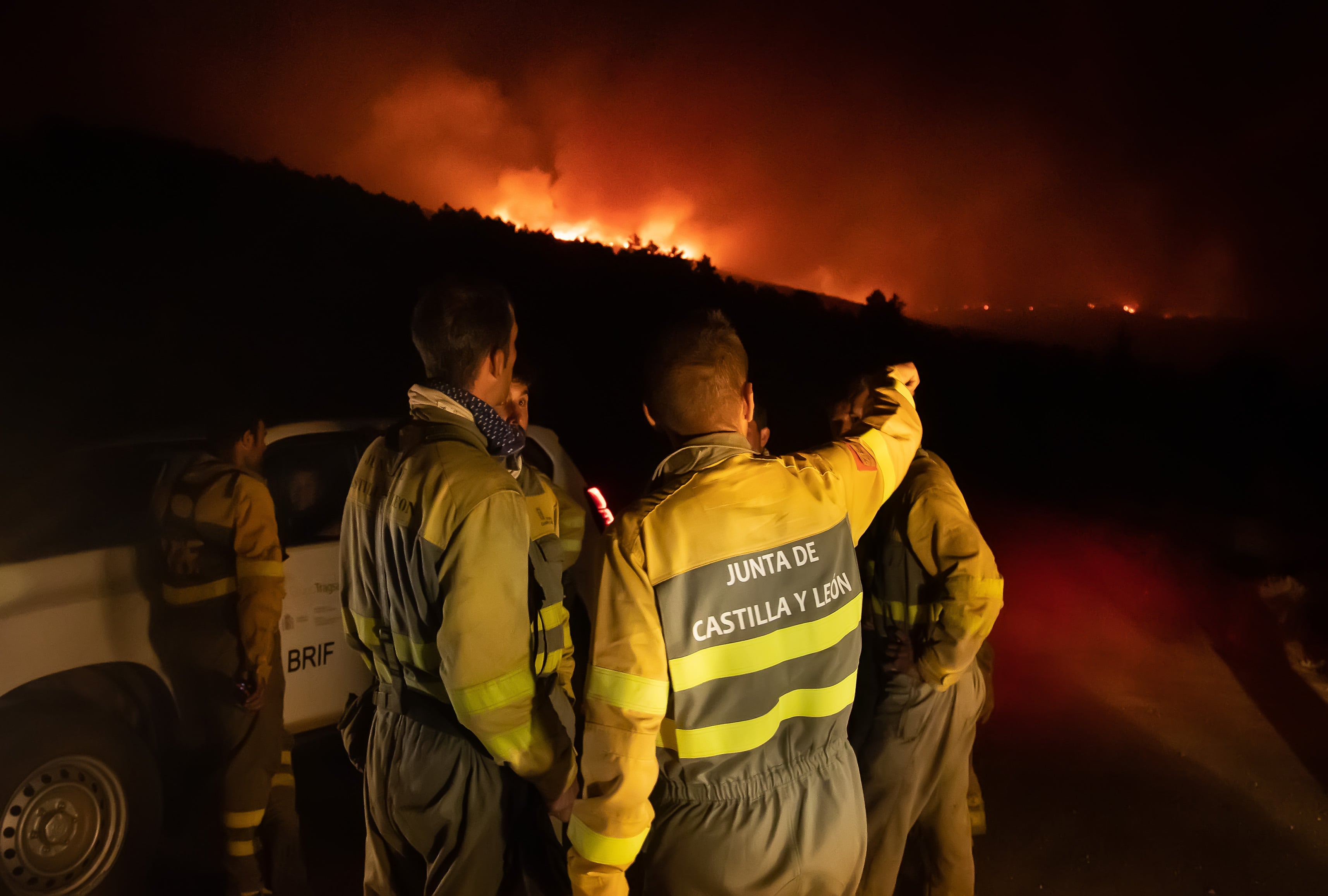 Imagen de archivo. Incendio forestal en el Parque Natural de las Batuecas-Sierra de Francia en Salamanca