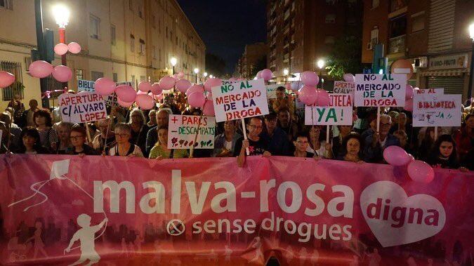 Imagen de archivo de una manifestación de los vecinos de la Malva-rosa