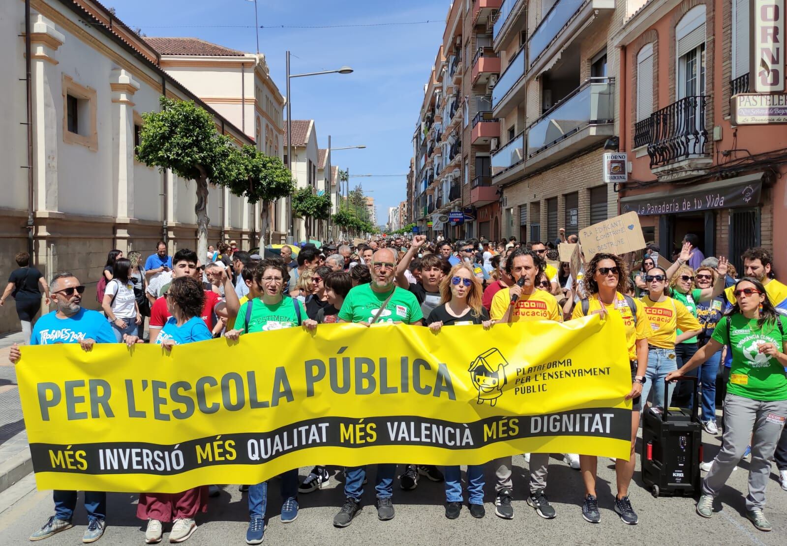 Manifestación Plataforma per l&#039;Ensenyament Públic Port de Sagunt