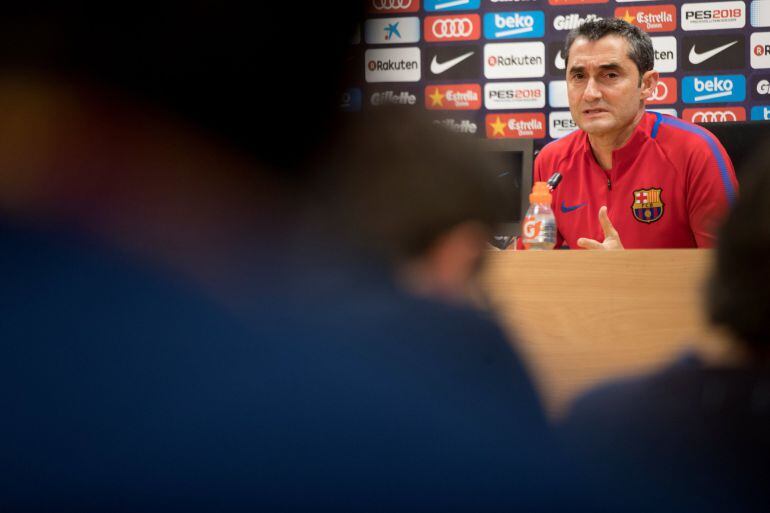 Valverde, en la sala de prensa