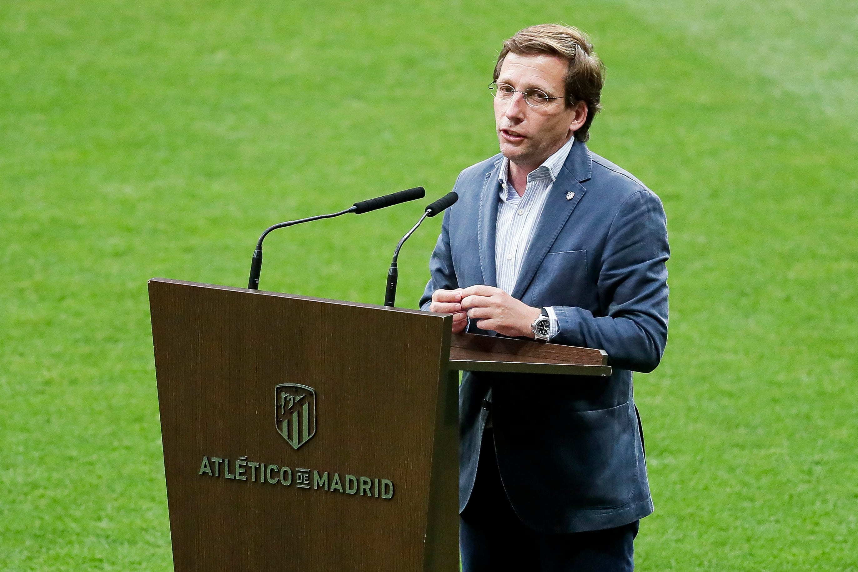 José Luis Martínez-Almeida, alcalde de Madrid, en un acto en el Estadio Metropolitano. Archivo.