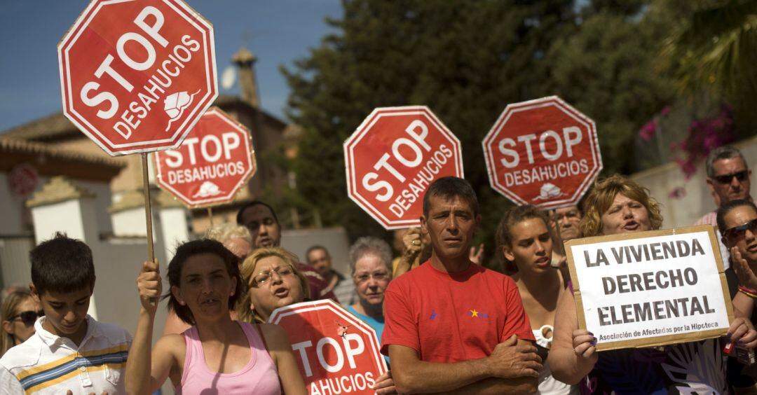 Protesta contra los desahucios.