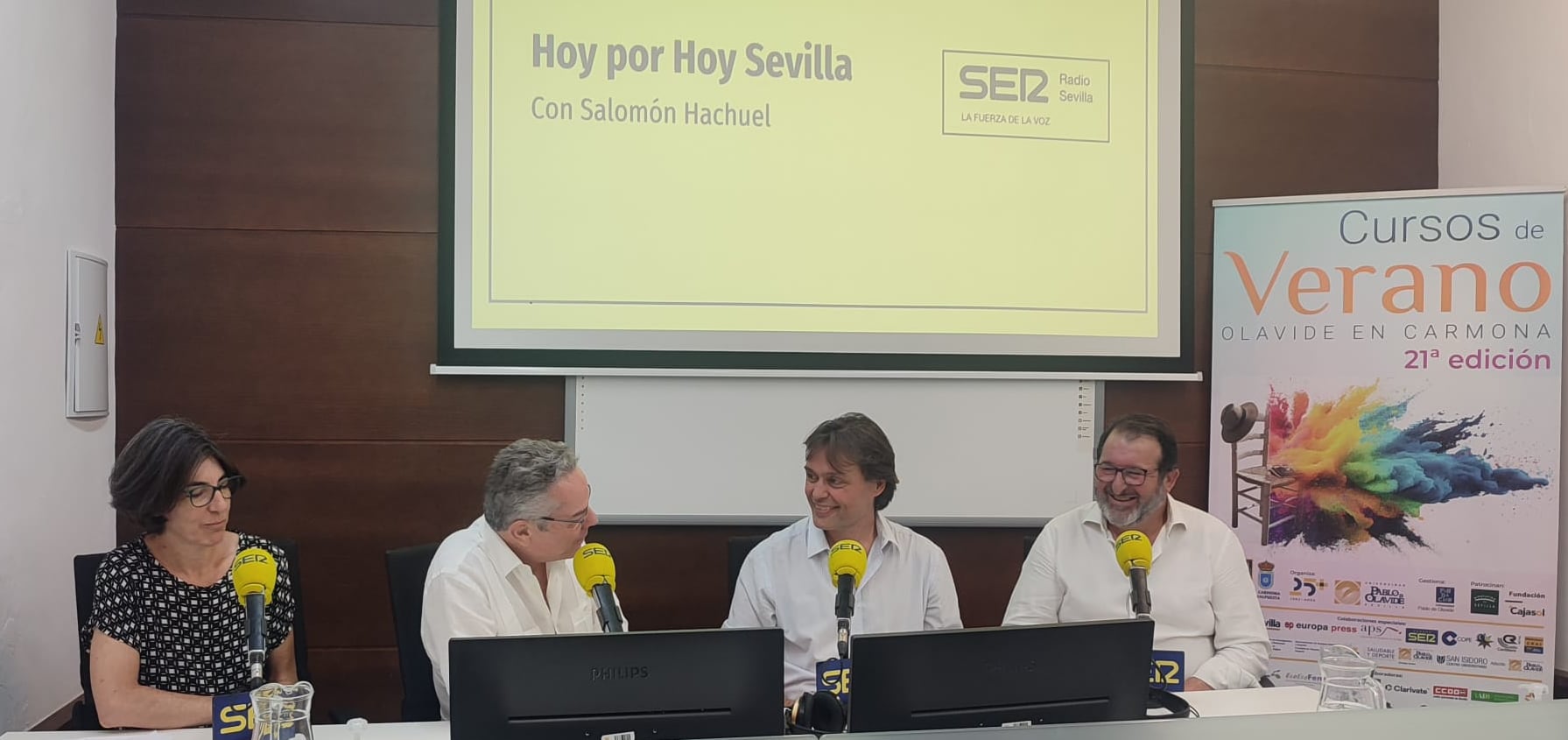 Paula Rodríguez Modroño; Salomón Hachuel; Francisco Oliva y Juan Ávila