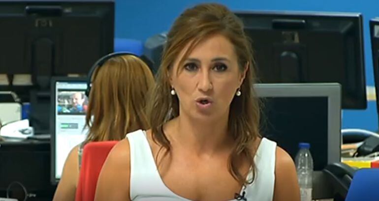 Begoña Alegría, durante un informativo de RTVE en el Canal 24 horas. 