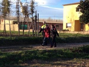 Un dels detinguts pel crim a Bordils durant la reconstrucció dels fets