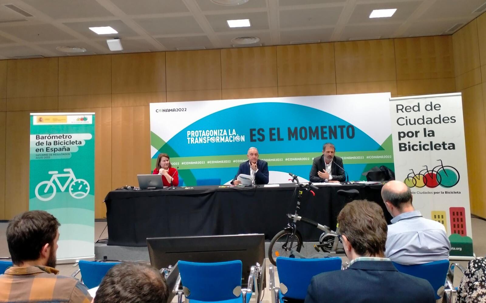 Acto de presentación del Barómetro de la Bicicleta en Madrid