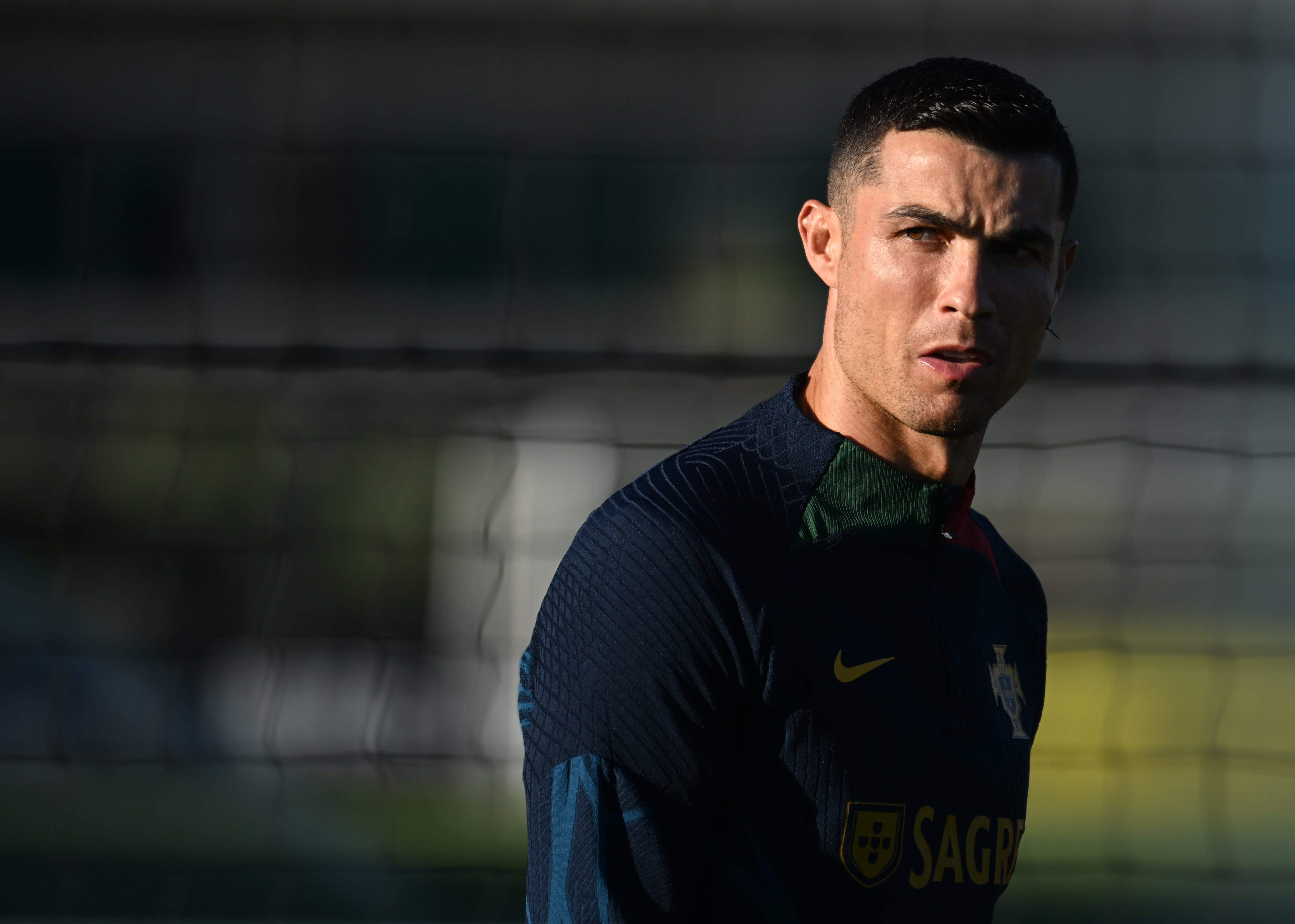 Sesión de entrenamiento de la selección portuguesa