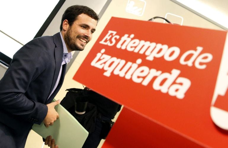 El candidato de IU a la presidencia del gobierno, Alberto Garzón.