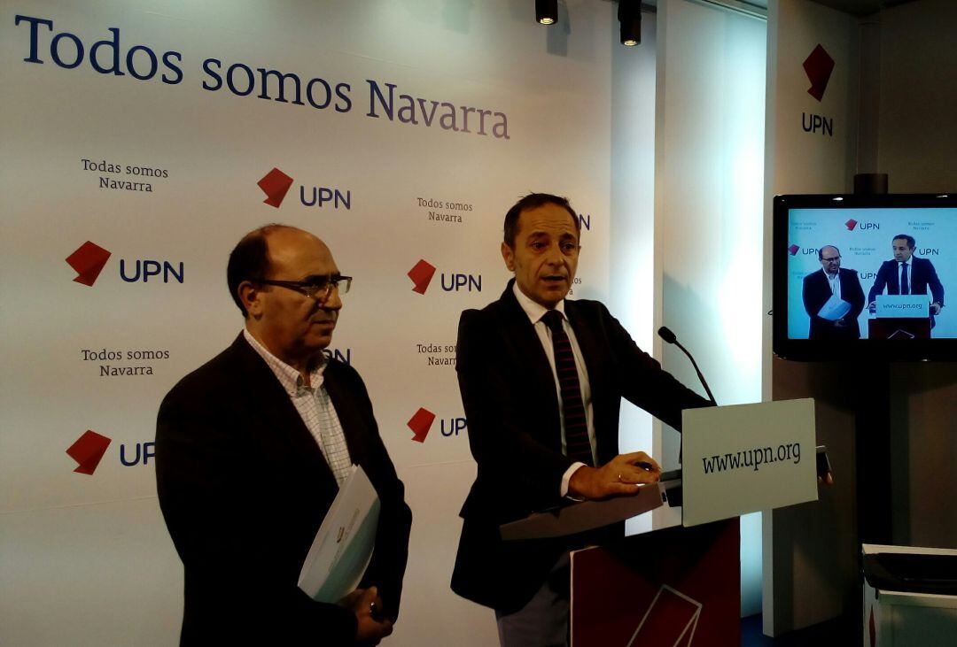 Miembros de UPN en la rueda de prensa sobre Davalor