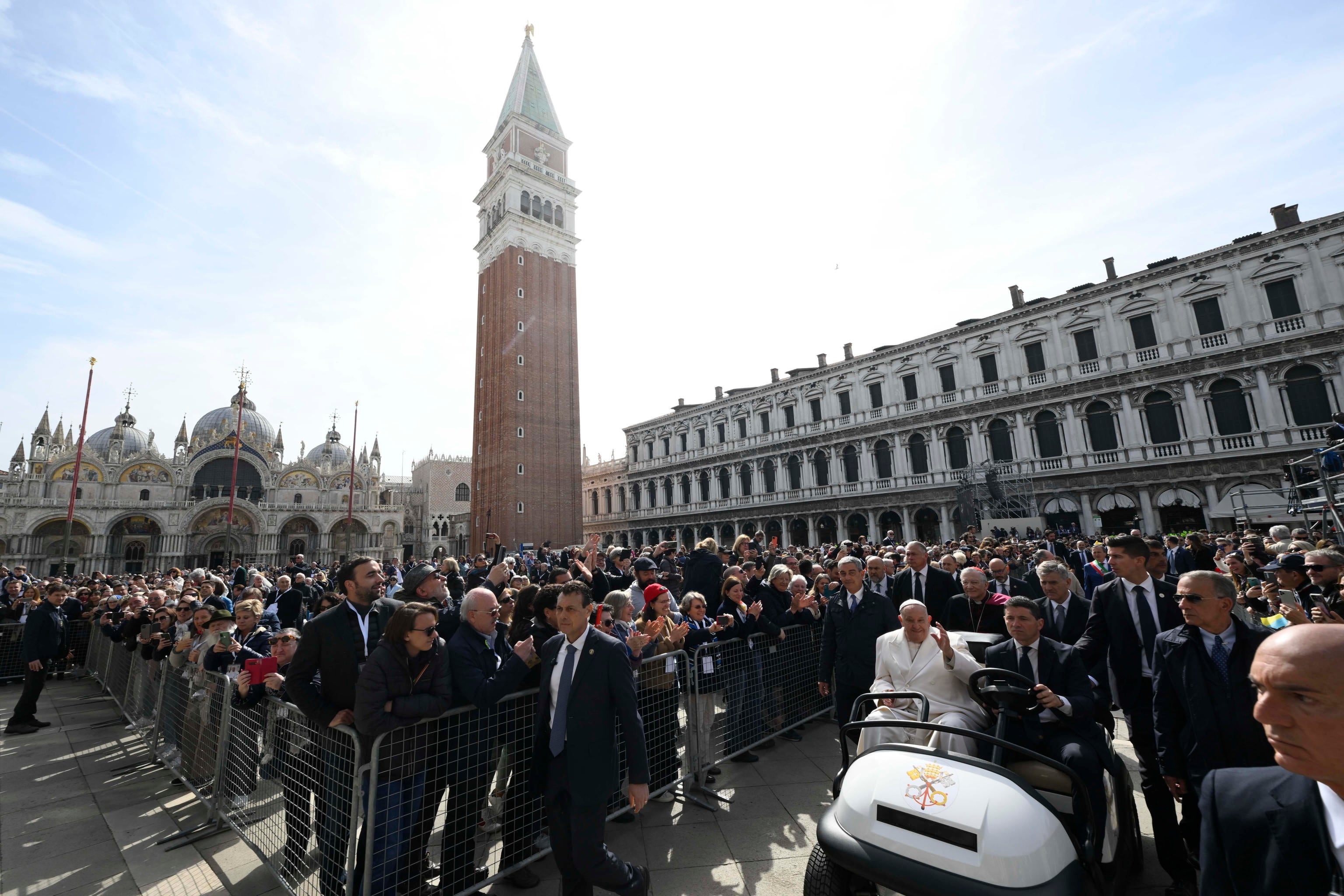 El papa Francisco visita Venecia.