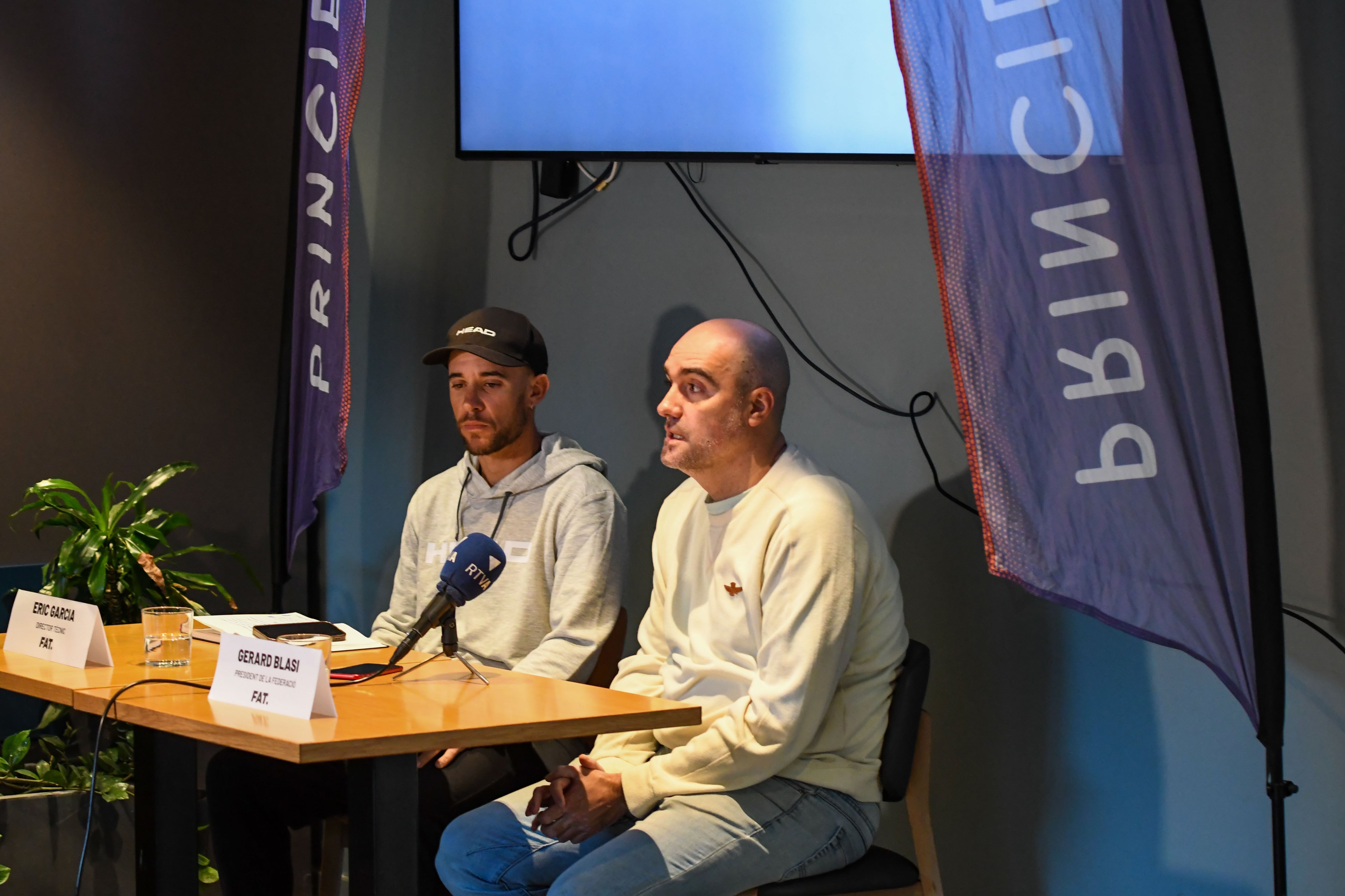 El president de la FAT, Gerard Blasi, i el director tècnic, Eric Garcia.
