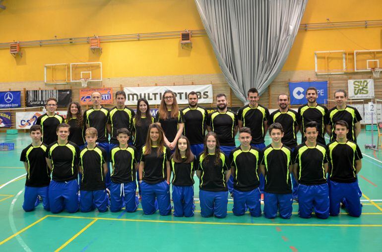 La plantilla del Club Bádminton Soria para esta temporada.