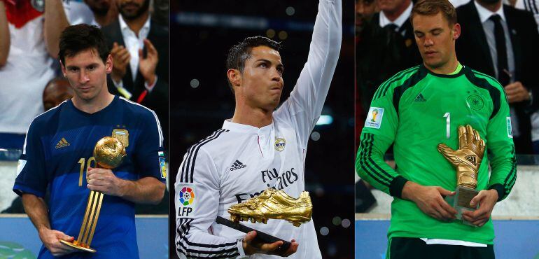 Cristiano, Neuer y Messi se disputarán el Balón de Oro de FIFA