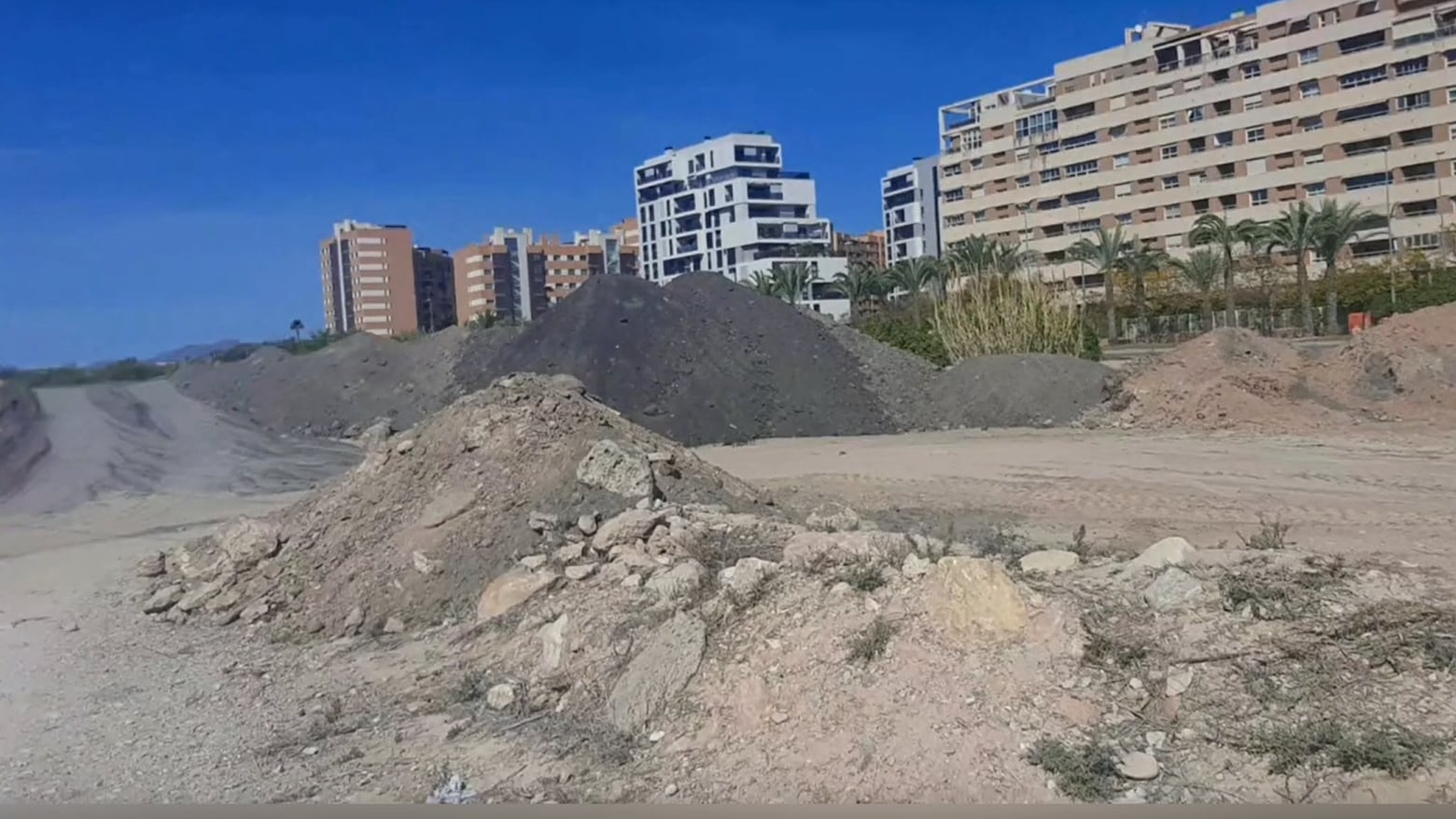 Residuos de las obras de la futura Estación Intermodal de Alicante