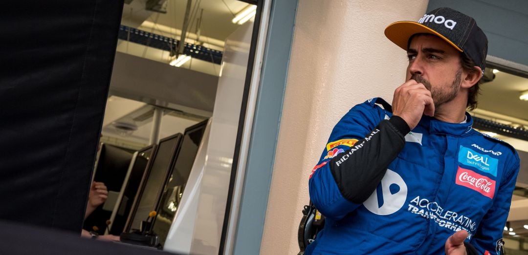 Fernando Alonso, durante un Gran Premio de la Fórmula 1