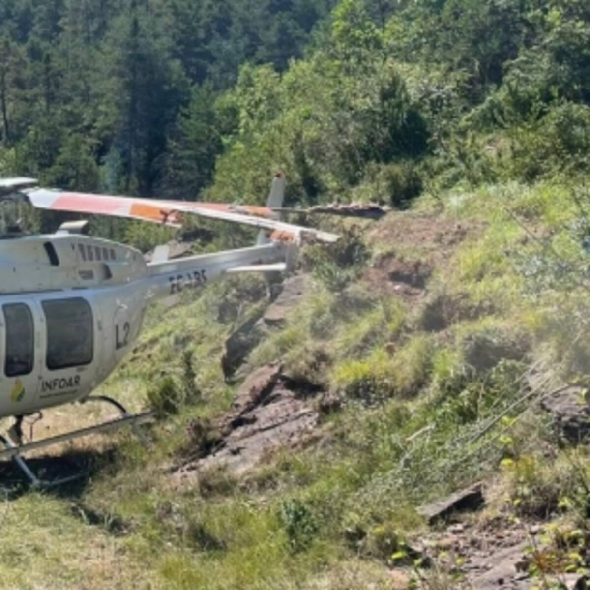 Accidente leve del helicóptero de extinción de incendios de Boltaña