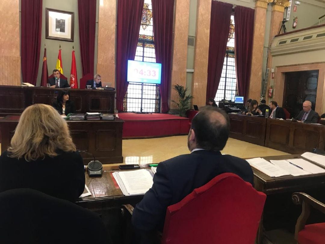 Un momento del pleno de esta mañana