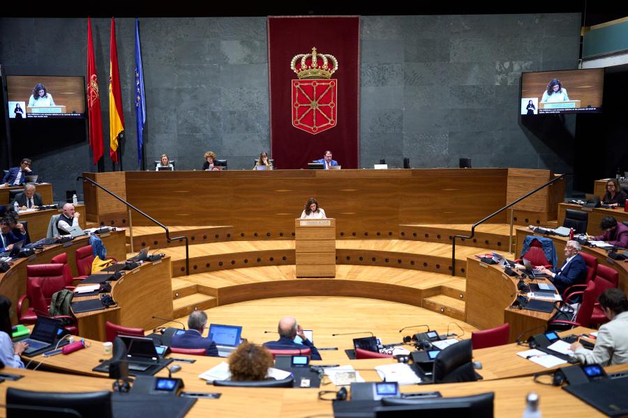Pleno parlamentario en Navarra