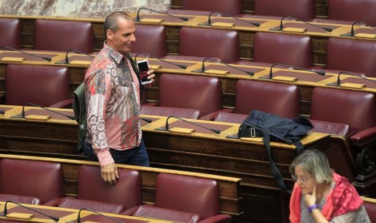 Yanis Varufakis, en el Parlamento griego