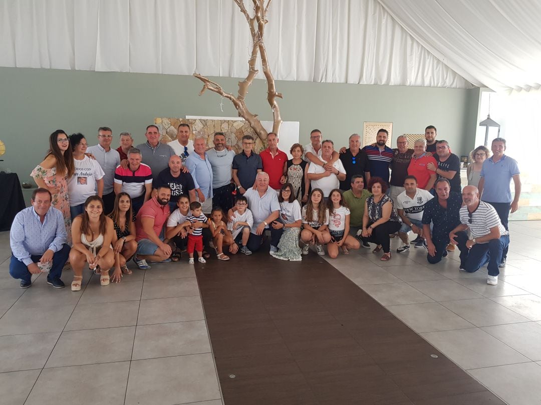 Los tres Almería representados en el homenaje.