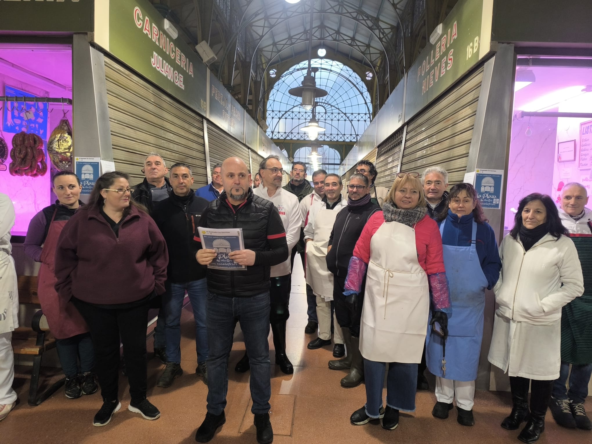 Imagen de archivo de las protestas de los comerciantes de la Plaza de Abastos de Palencia