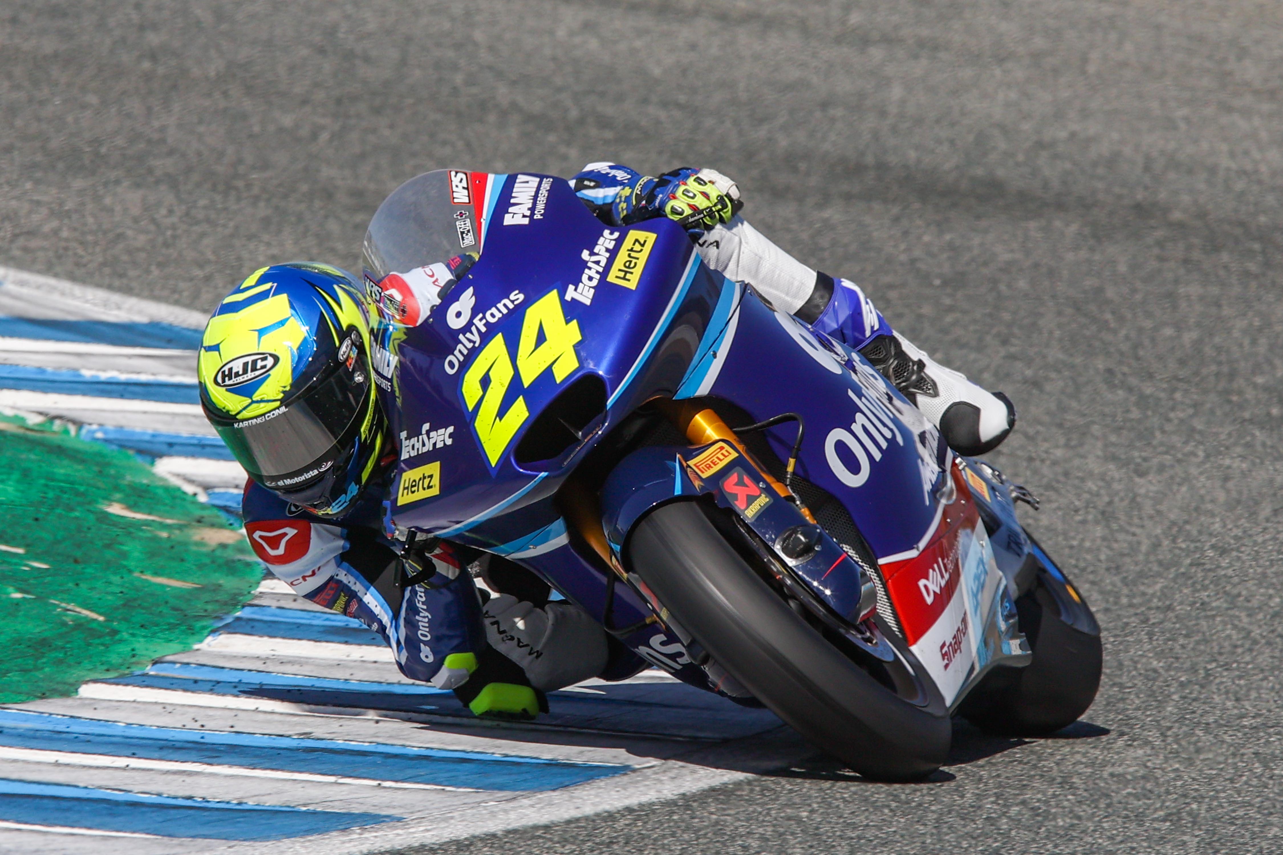 Marcos Ramírez durante el primer día de test en Jerez